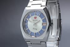 *Near MINT* Rado Randegg Blue Silver Dial Date 35mm Men's Automatic Watch JAPAN