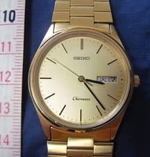 Operation item SEIKO Chronos Gold 5H23-7D40 Men's Watch Day Date japan