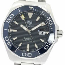 TAG HEUER WAY201B Aquaracer Caliber 5 Date Automatic Men s Watch Excellent Condi
