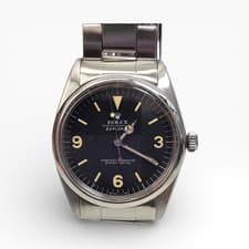 Rolex Explorer 36 mm Steel Automatic Black Watch 1018 Circa 1966