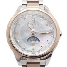 CITIZEN XC Eco-Drive EE1007-67W Solar Radio Shell Dial Titanium Women's Watch