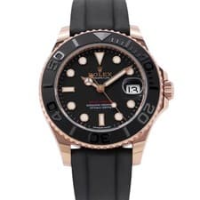 ROLEX Yacht-Master 37 37mm 18K Pink Gold Black Dial 268655