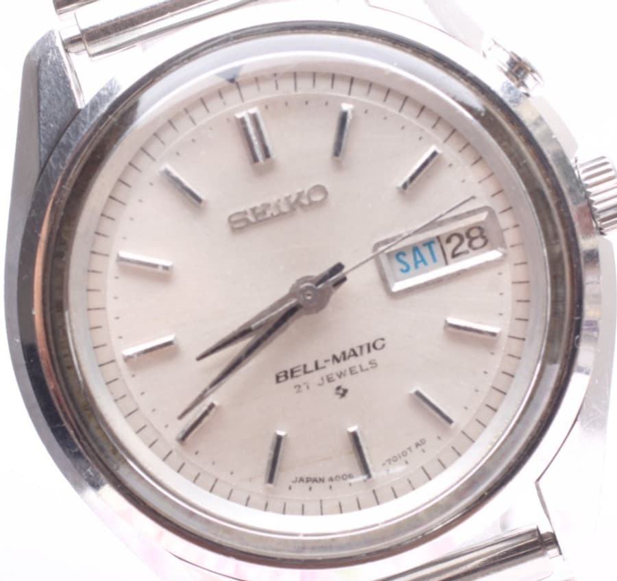 [EXC+5] SEIKO Bell-Matic 4006-7010 Day Date Retro Alarm Automatic Men's Watch