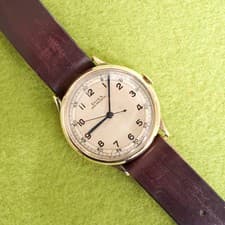 Doxa 14k Solid Gold Field Watch Manual Winding 35.5MM Fully Serviced 1 Year Warr