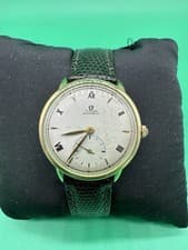 Vintage Omega Automatic Watch 1950 Bumper Ref T671247 14k Gold Filled Work Good