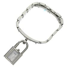 HERMES Kelly Watch Diamond Bezel White Dial SS qz Stainless Quartz KE4.130 Used