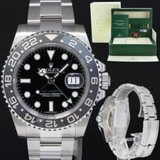 PAPERS MINT Rolex GMT Master II 116710LN Steel Ceramic Black 40mm Watch Box