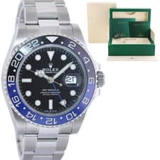 MINT 2022 Rolex 126710 BLNR GMT Master Batman Black Blue Oyster Ceramic Watch