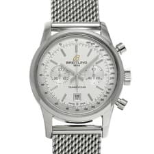 AUTH BREITLING WATCH TRANSOCEAN CHRONO A4131012 G757 AUTOMATIC SS MEN'S F/S