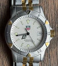 Tag Heuer 955713K Mens Watch Two Tone Date Quartz Rare Collectors