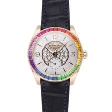 Parmigiani Tonda Metropolitaine 18k Rose Gold Rainbow Bezel Watch PFC801-1510021