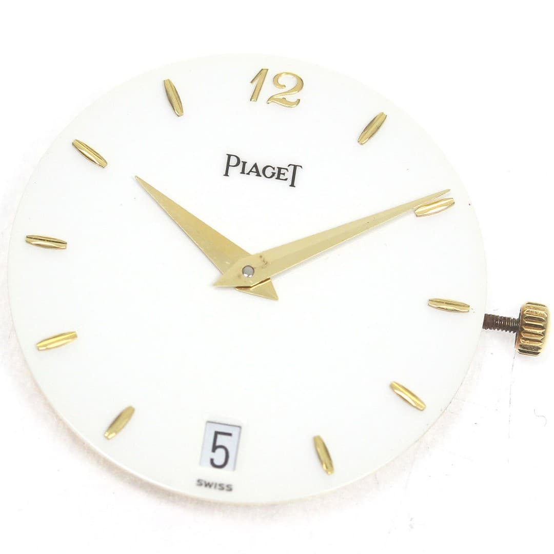 Piaget Mens Quartz Watch Date White Dial Used From Japan