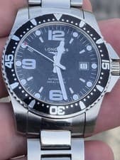 Longines Hydro Conquest Automatic Diver Watch Black Dial 300m Stainless Steel