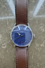 Oris Artelier Automatic 40mm Blue Dial Steel Case Brown Leather Strap Date