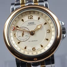 Vintage ORIS Pointer Date 7467B Men's Automatic Watch Small Second 35mm Gold Box