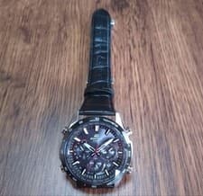 CASIO Edifice EQW-T650BL-1AJ Solar Radio Watch Black Leather Sapphire Glass