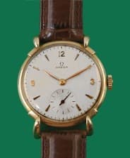 Omega Vintage 1944 Large Men's 14k Solid Gold Watch Caliber 30 T2 P.C.