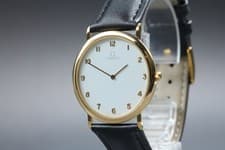 Vintage 1990s Omega De Ville Cal.1378 Quartz Gold-Tone Arabic Dial [Near Mint]