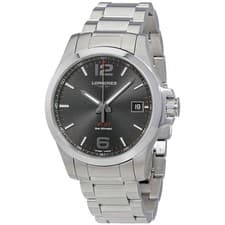 Longines Conquest V.H.P. Perpetual Black Dial Men's Watch L3.716.4.56.6