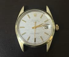 Rolex Oyster Perpetual Date 1550 14k Gold Capped SS MINT Watch Head 1973