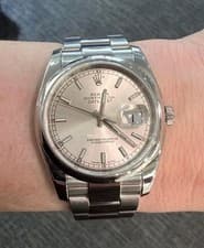 Rolex Datejust 36 Ref. 116200 Silver Index Dial /Oyster Bracelet /Smooth Bezel