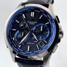 Casio OCW S2400 Oceanus Mantra Solar Radio Watch Titanium Black Dial