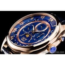 New JMW TOKYO Blue & Gold Premium Moon Phase Watch Limited Edition from Japan