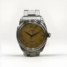 ROLEX OYSTER PERPETUAL AUTOMATIC  SEMI BUBBLE BACK MEN'S WATCH 34 mm .
