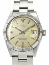 ROLEX Oyster Perpetual Date 1501 34mm Silver Dial Stainless Steel Box #T194