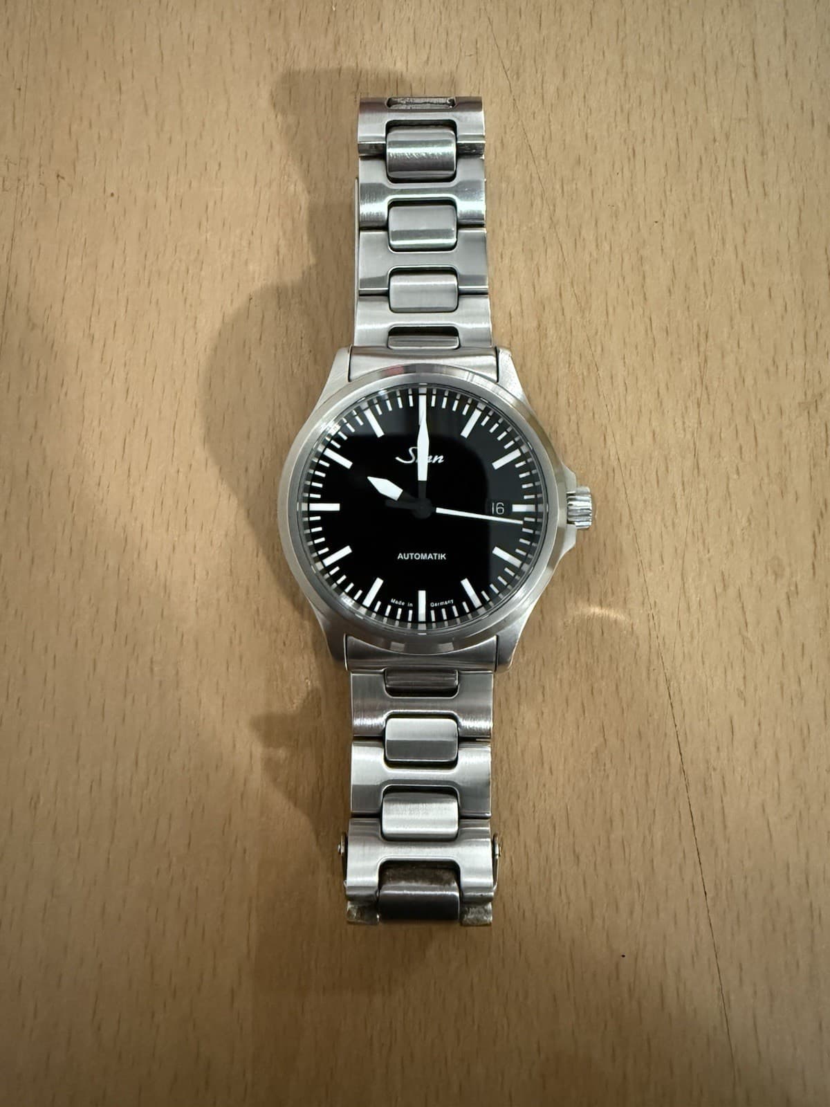 Sinn 556i Automatic Stainless Steel Men's Wristwatch Black Dial Water-Resistant