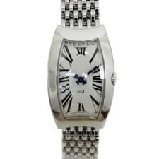 BEDAT Co No.3 B384.011.600 silver SS tonneau shaped finished wristwatch quartz