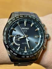 SEIKO Astron SBXB085 8X22 GPS Solar Titanium Dial Watch #0004