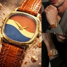 🎨Girard Perregaux Vintage Pepsi Dial Art Watch Hand Wind Rare Swiss⌚