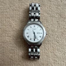 Chaumet Men's Stainless Steel Quartz Wristwatch Day Date Roman Numerals Dress