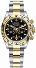 Rolex Cosmograph Daytona 18k Gold/Steel Gold Bezel Luxury Mens Watch 116503-0004