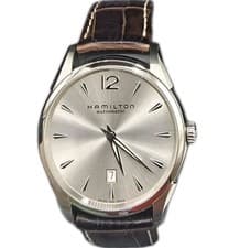 Hamilton Jazzmaster Silver Men's Watch with Brown Leather Band - H38615555
