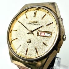 Seiko Grand Quartz 9943-8020 Day Date Men's Watch 35mm Japan Used