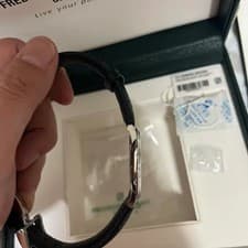 Frederique Constant FC-235M4S6 Black Leather Watch Custom Breguet Buckle