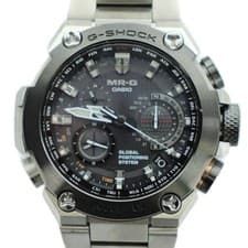 CASIO G-SHOCK MR-G FULL METAL GPS HYBRID MRG-G1000D-1AJR BLACK DIAL SILVER COLOR