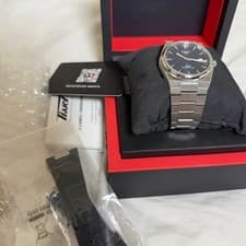 Tissot PRX PowerMatic 80 Blue 40mm + Genuine Leather Strap Official
