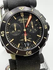 ALPINA Sea Strong Diver Chronograph AL-372LBBG4FBV6 Men's Quartz Black W44mm