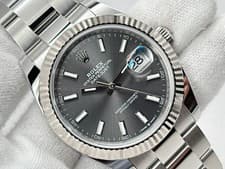 Rolex Datejust 41 2026 NEW Slate Dial Fluted Oyster 126334 Steel & White Gold