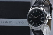 [Near MINT w/ Case] Hamilton H395150 40mm Black Dial Date Automatic Men's Watch