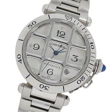 Cartier Pasha Grid Date Automatic Watch for Men, Stainless Steel (... GZl1grkr
