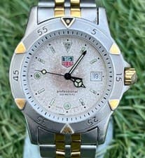 TAG HEUER Men's Professional Quartz Date Watch Vintage Used