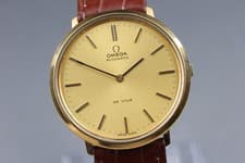 Vintage 1960s Omega De Ville 151.0039 Cal.711 Gold Automatic Men's Watch JAPAN