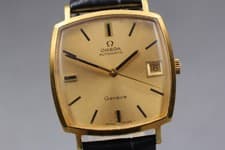 [Exc+5] Omega Geneve Cal. 565 162.010 32mm Gold Date Automatic Men's Watch