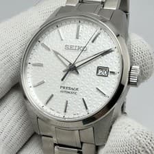 SEIKO Dress Watch PRESAGE SS 6R35 Automatic Date Silver Authentic From Japan