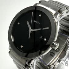 RADO Centrix Watch Diamond Black Dial Used Excellent Condition
