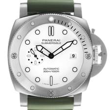 Panerai Submersible QuarantaQuattro Bianco Steel Mens Watch PAM01226
